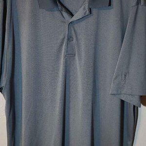 PGA TOUR MEN'S XXL POLO SHORT SLEEVE GRAY.